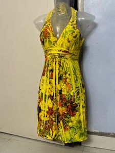 Pintrest Padded Floral Halter Dress