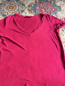 Pink V-Neck T-Shirt