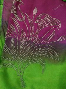 Elegant Pink &amp; Green Saree