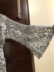 Blue Lace Detail Top