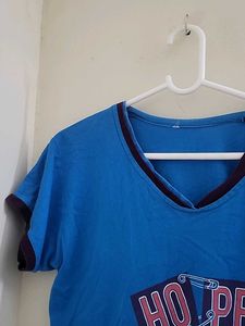 Blue Oversized T Shirt