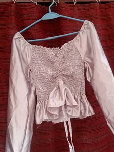 Fitted Grey Crop Top