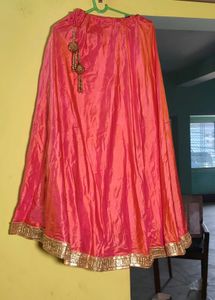 Gorgeous pink satin lehenga