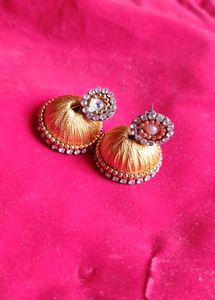 Handmade Two Silk Thread Jhumka