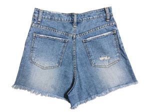 Distressed Denim High-Waisted Shorts