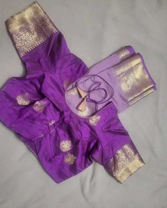 Elegant Lavender Silk Saree