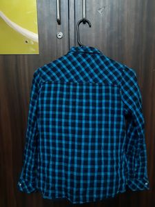 Roadster Blue Reversible Checkered Shirt