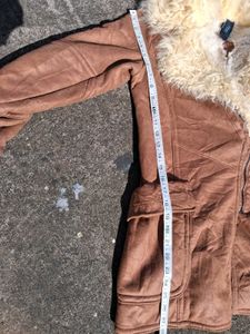 Brown Shearling Collar Jacket