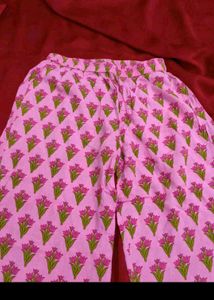 Cute comfy pink cotton pajama set