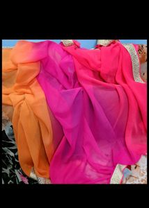 Half-half Pattern Saree