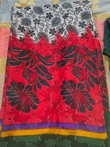 Floral Print Saree