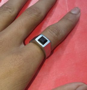 Square Stone Silver Ring