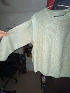 Sage Green Cable Knit Sweater