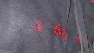 Ash Net With Floral Embroidery