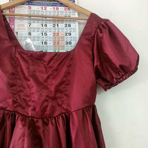 shein puff sleeve party dress