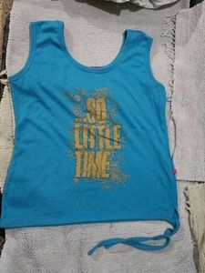 Blue Sleeveless T-shirt