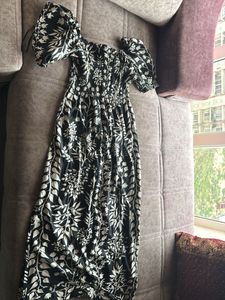 Floral Print Off-Shoulder Maxi Dress