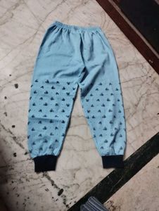 Baby Blue Patterned Pajama Pants