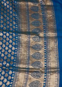 Blue Banarasi Silk Saree
