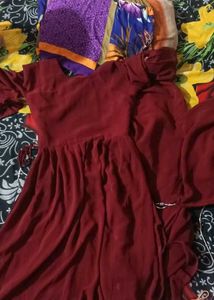 Burgundy Embroidered Salwar Kameez