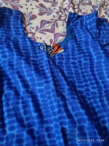 Large -xl size Blue Printed Kurta Set