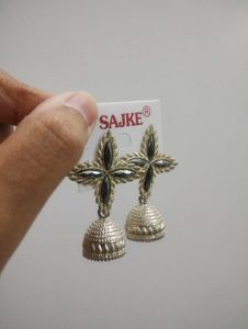 Silver Design Jhumka (sale!)