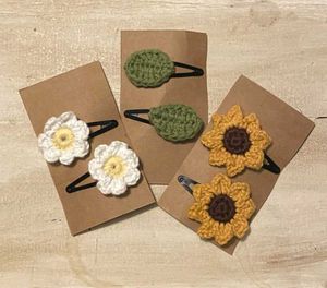 Crochet Hair Clips (6 Pieces)