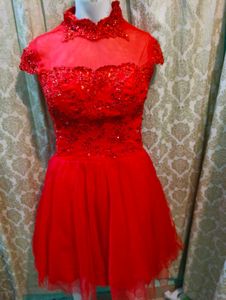 Red Lace Party Dress