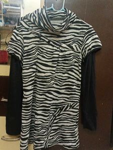 Winter Sweater Long T Shirt Black