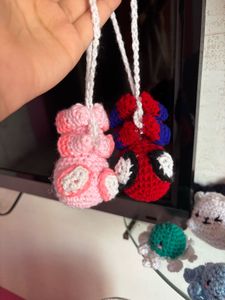 Cute Crochet Spiderman Keychain