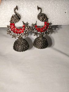 Peacock Jhumka Earrings