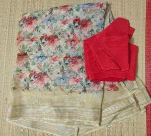 Floral Print Saree