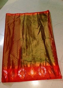 Multi Colour Kora Muslin Saree