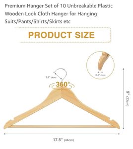 UNBREAKABLE PREMIUM QUALITY PLASTIC HANGER SET