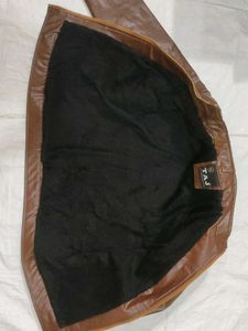 Brown Leather Look Jacket