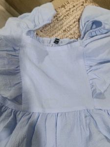 Cute Blue Ruffled Top