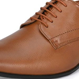Men’s Genuine Leather Tan Formal Derby Shoes