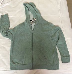 Green Zip up hood w jacket