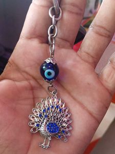 “This keychain is in the shape of a peacock, it i