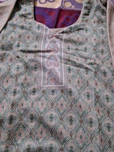 Elegant Patterned Kurta &amp; Bottom Set