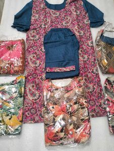 New Cotton Suits With Trouser Pants Women Suit