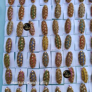 Beautiful silk thread saree pins one piece