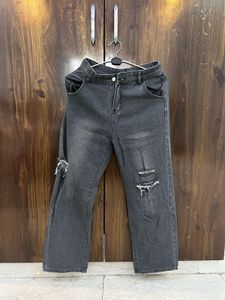 Ripped Wide Leg Jeans