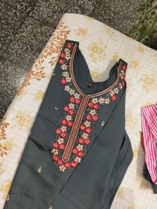 Heavy Three Piece Suit Kurti Pant Nd Dupatta