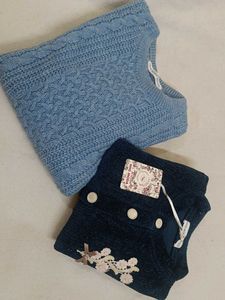 Girls' Knitted Sweater Set combo