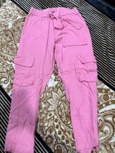 Pink Cargo Pants Women
