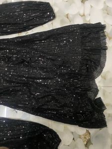 Savana Most Trending Viral  Black Sequin Dress