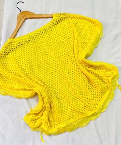Pinterest Yellow Crochet Top D