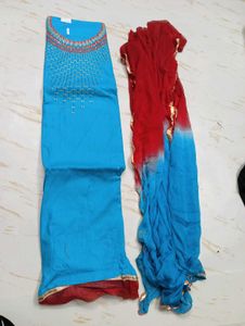 sky blue dress material