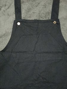 Dark Wash Denim Overall Dress
